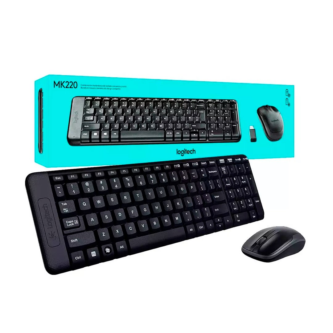 Teclado e Mouse sem fio da Logitech MK220 Recarregar Informatica Seu Parceiro Confiavel em Tecnologia e Material de Escritorio